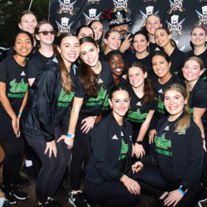 USF Bulls Dancers with VooDoo Krewe at the Gasparilla Parade